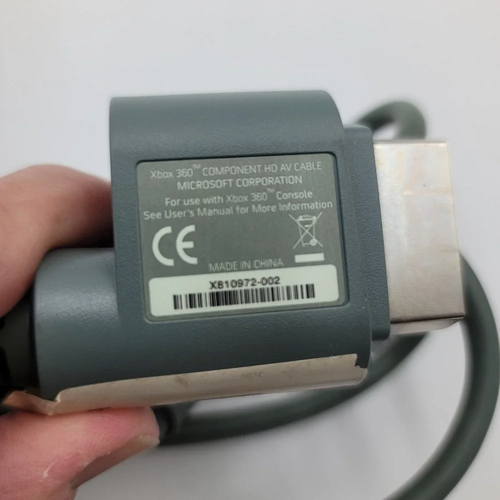 Microsoft Xbox 360 Component HD AV Cable OEM X810972-002 Grey Gold Plated